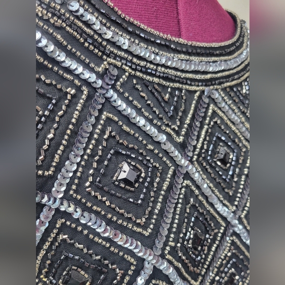 NWT Adrianna Papell 1920s inspired beaded gown - Picture 5 of 16